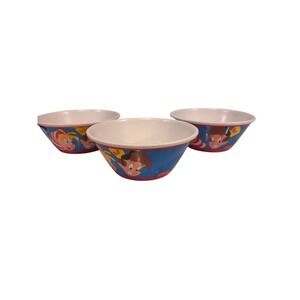 3 Kelloggs Rice Krispies Cereal Bowls Snack Crackle Pop Plastic